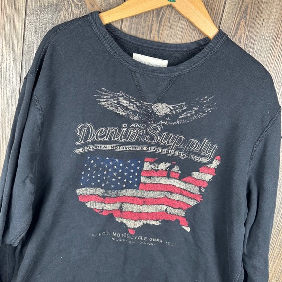 Denim & Supply Ralph Lauren Other - Denim & Supply Ralph Lauren Graphic Sweatshirt USA Flag Eagle Mens Size XL
